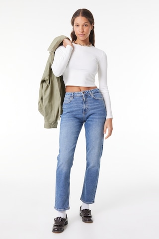 Lee Carol Regular Fit Normal Kesim Yüksek Bel Düz Paça Gri Kadın Esnek Jean Denim Kot Pantolon L30U01458 Açık Mavi
