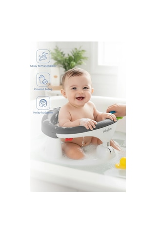 Babyjem Yandan Açılır Banyo ve Mama Oturağı Antrasit