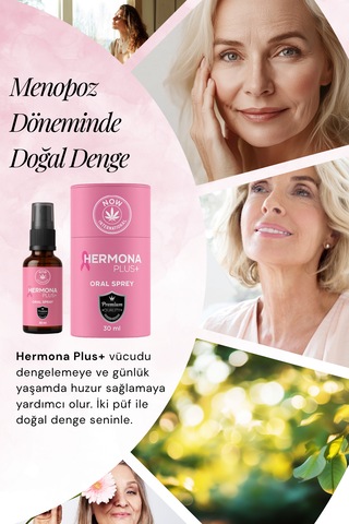 Hermona Plus+ Menopause Dönemi Destekleyici Doğal Ağız Spreyi 30 Ml