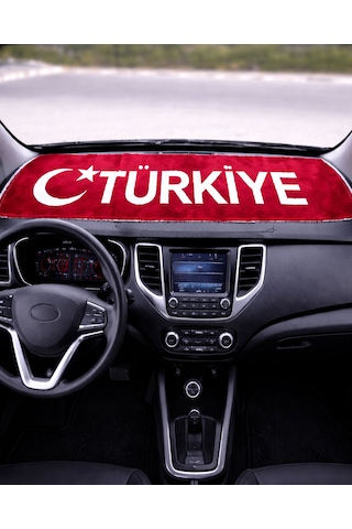 Türkiye Baskılı Torpido Koruma Örtüsü, Egsoz Püskül Süsü Ve Vites Körüğü Peluş Mavi