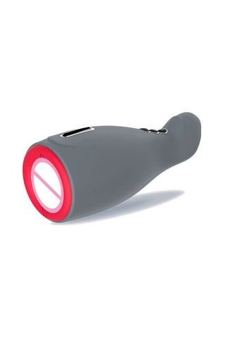 Carmine Penis Eğitmeni Isıtmalı Güçlü Emiş Yapabilen Şarjlı Su Geçirmez Otomatik Lüks Mastürbatör Gri