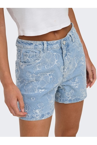 Only Onlphıne-aude Jaquard Dnm Shorts Qyt Kadın Mavi Şort - 15379250