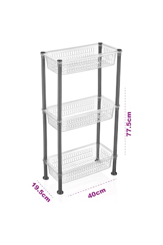 Şeffaf Slim Organizer 3'lü Raf