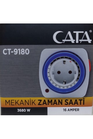 Cata CT-9180 Mekanik Zaman Ayarlı Timer Saati Priz