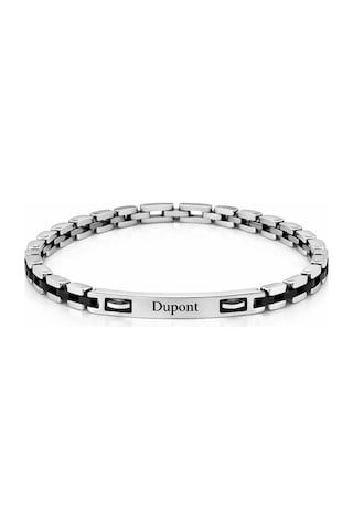 Dupont Mılano Dm-sb-004-sb06 Gümüş Siyah Renk Erkek Çelik Bileklik Gümüş - Siyah