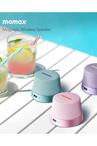 Momax 1-vibe Go Magnetic Wireless Taşınabilir Kablosuz Hoparlör Purple