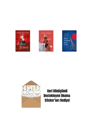 4 Gün 3 Gece + Hazan + Her Yerde Kan Var Ciltli + Okuma Sticker'ları