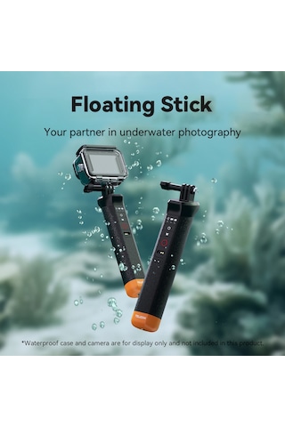 Yunboo Telesın Su Geçirmez Bluetooth Kumanda Fırlatma Çubuğu 15m - Gopro Hero 12/11/10/9/8 Uyumlu, Dahili Pil, El Kayıp Korumalı S4-fhg-01-tgp Siyah