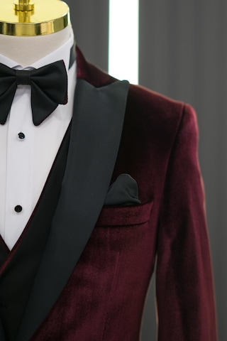 Torres Regular Fit Kırlangıç Yaka Çift Yırtmaç Kadife Smokin Takım Elbise 001