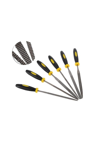 6163 Mini Ahşap Törpü Eğe Seti 14 CM 6'lı