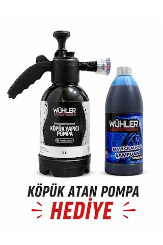 %95 Cilalı Pembe Oto Şampuanı 750 Ml+ Hediye Köpük Atan Basınçlı Pompa 2 Lt