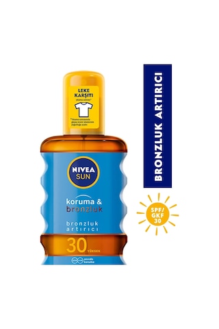 Nivea Spf 30 Bronzluk ve Koruyucu Güneş Yağı 200 ML Nivea Spf 30 Bronzluk ve Koruyucu Güneş Yağı 200 ML