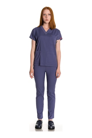 Unisex Likralı Duman Gri Scrubs