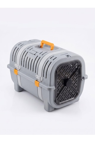 Kedi Taşıma Çantası Plastik Kafes Kilitlenebilir Kapaklı Havalı Taşıma Kabı Kedi Köpek Taşıma Box Güvenli P