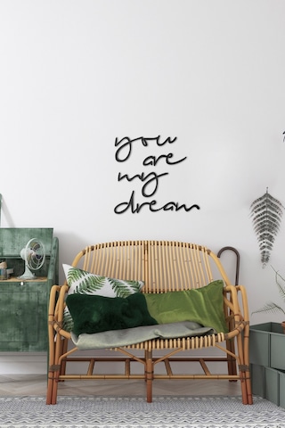 You Are My Dream Metal Duvar - Siyah