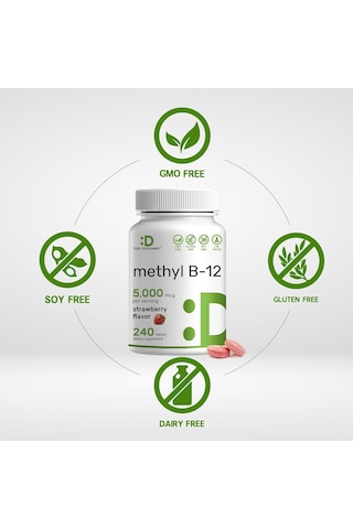 Deal Supplement Methyl B-12 Vitamins 5000 Mcg, 240 Tablets
