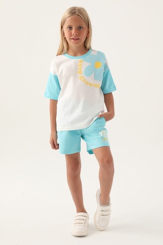 Rolypoly Keep Growing Turkuaz Kız Çocuk Şort Takım 5274-42963 Turkuaz