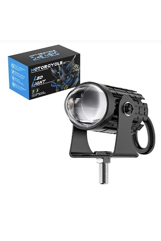 Point Motosiklet Sis Farı Delici Yüksek Parlak Beyaz Sarı Çift Renk Spot Led Far 1