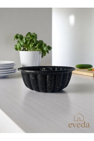 Eveda Döküm Sık Dilimli Kek Klıbı 26 Cm Siyah