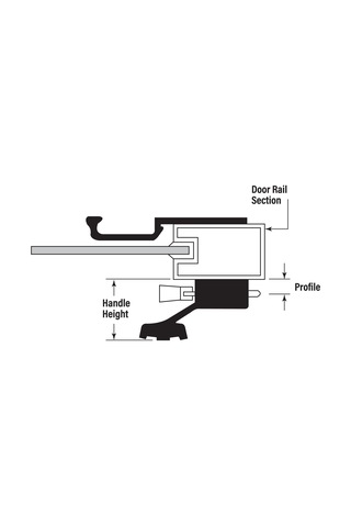 Prime-line C 1000 Diecast Mill Finish, Sürgülü Veranda Kapı Yüzeye Montaj Kolu Kancalı Tek Paket