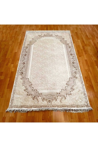 Floral Madalyon 160 X 230 Yün Halı Bej