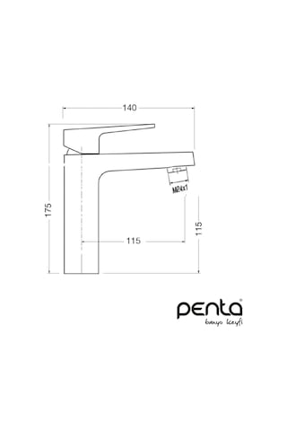 Penta Agena P901G Lavabo Bataryası Altın
