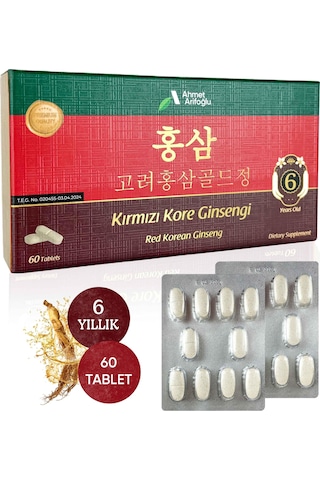 Ahmet Arifoğlu Kırmızı Kore Ginsengi İçeren Takviye Edici Gıda 60 Tablet