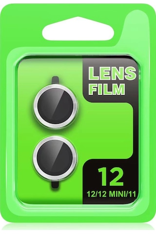 Cosmotex Newface Apple iPhone Uyumlu 12 Mini Raze Metal Kamera Lens - Yeşil