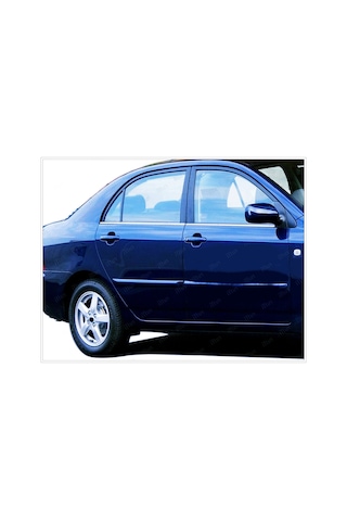 Famsotomotiv Toyota Corolla Uyumlu Krom Cam Çıtası 4 Prç. 2002-2007 P. Çelik