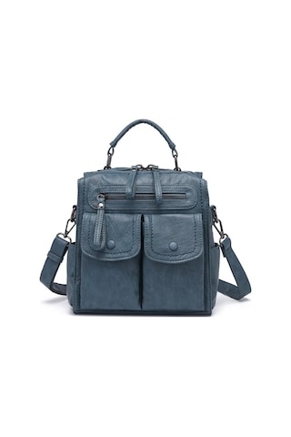 Yıkama Deri Sırt Askılı Kadın Çantası 21k Barcelona 1917 Yeşil