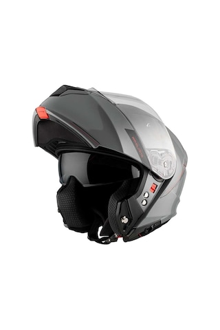 Mt Genesıs Sv Solıd A12 Parlak Gri Çene Açılır Kask Gri