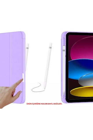 Apple Uyumlu iPad 11.nesil 11 İnç 2025 Kılıf Premium Kalem Bölmeli Uyku Modlu Kapaklı Smart Case Kapaklı Kılıf