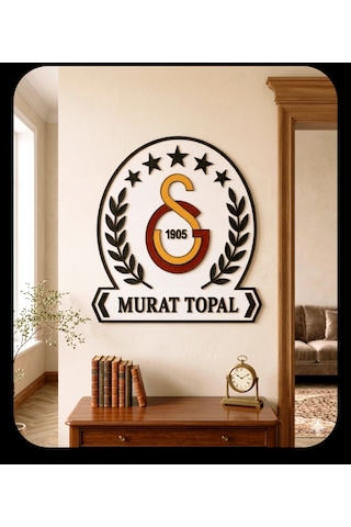 Galatasaray Logolu İsimli Ahşap Duvar Tablosu Kişiye Özel Kabartmalı Taraftar Salon Dekoru 6mm Mdf 40X40 Galatasaray Logolu İsimli Ahşap Duvar Tablosu Kişiye Özel Kabartmalı Taraftar Salon Dekoru 6mm Mdf 40X40