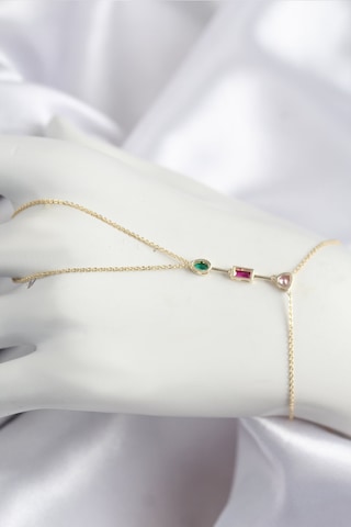 Pirinç Renkli Zirkon Taşlı Model Gold Renk Şahmeran
