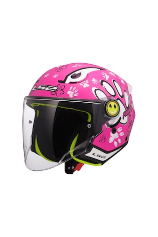Ls2 Funny 2 Paws Çocuk Kask Pembe