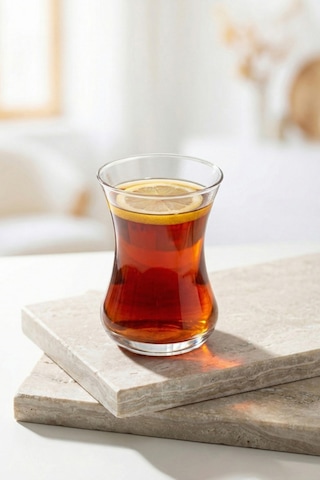 LAV Demet Cam Çay Bardağı 6 Kişilik 135 ml