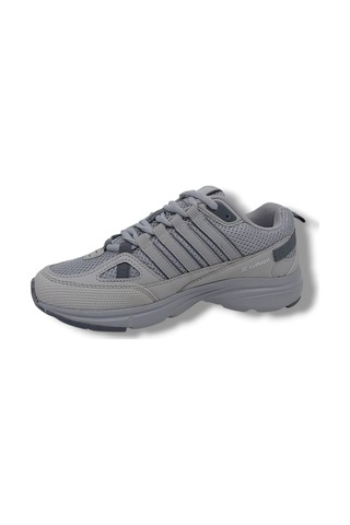 Zerhan Lutton 215 Unisex Gri Bağcıklı File Yürüyüş Koşu Büyük Numara Spor Ayakkabı 45 46 47 48 Gri
