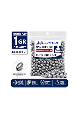 Hedyex 1 Gr 300 Adet 300 Gr Olta Kurşunu Delikli Gezer Zeytin
