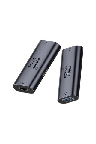 Usb 3.2 Usba 3.0 Kadın - Usbc Dişi Genişletici Aktif Tekrarlayıcı Adaptörü, Gri