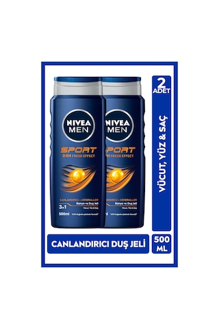 Nivea Men Saç Ve Vücut Şampuanı Sport 500 Ml 2 Adet