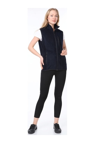 Ghassy Co. Kadın Polar Çok Cepli Trekking Lacivert Spor Yelek - 166217721