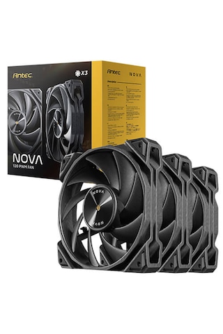 Antec Nova 120: 3200 Rpm Ultra Yüksek Hızlı 120mm Pwm Performans Fanı 3'lü Set 120*120*25mm