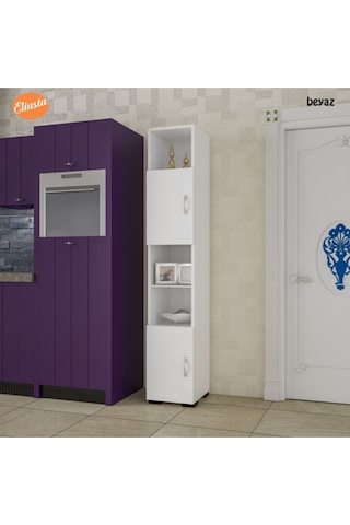 Organizer Raflı Banyo Dolabı Çok Amaçlı Dolap , Beyaz