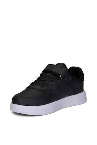 Zacoz Unisex Çocuk Spor Ayakkabı Cırt Cırtlı Hafif Rahat Günlük Okul Sneaker siyah