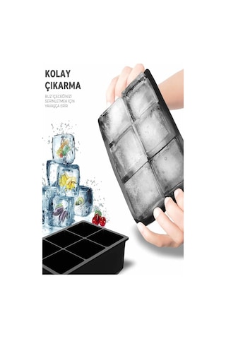 Büyük Buz Küpü Kalıbı, Kokteyl, Meşrubat Silikon Eski Moda Buz Kalıbı
