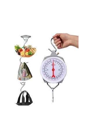 100 Kg Kapasiteli Askılı Terazi - Dayanıklı, Net Kadranlı, Çift Ölçü Birimli, Endüstriyel Ve Dış Mek