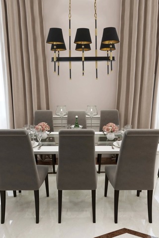 Siyah Boyalı Modern Avize Avonnı Av-66110-6y-bsy Siyah