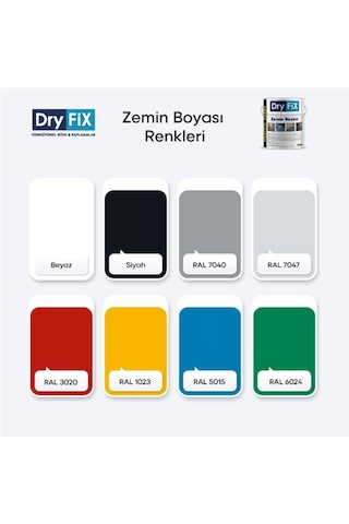 Dryfix Traffic Paint Zemin Boyası 18 Kg Ral 7040 Koyu Gri