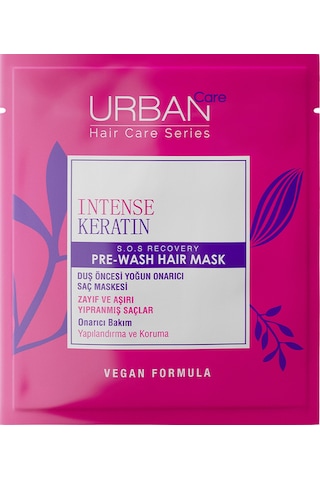 Intense & Keratin Aşırı Yıpranmış Ve Cansız Saçlara Özel Duş Öncesi Saç Bakım Maskesi 2x50ml-vegan