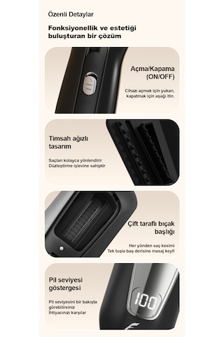 Veryfit Saç Kırığı Kırık Alma Makinesi 2 In 1 Negatif Iyon Teknolojili Lc